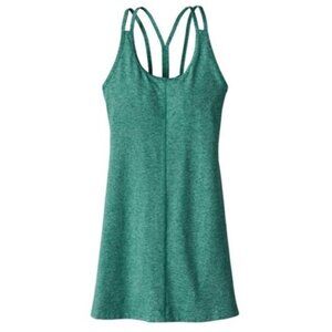 Patagonia Latticeback Dress with Built-In Bra in Heather Green, Size Small